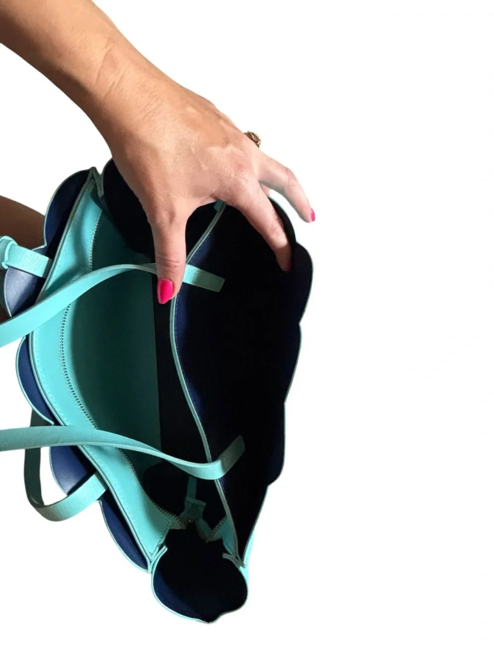 kate spade Scalloped Shoulder Tote in Aqua Blue